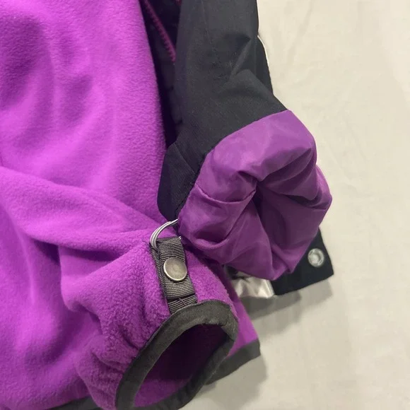 The North Face Girls Size XL 18 Hyvent Jacket 3-in-1 Shell Black Pink Ski Rain - Picture 6 of 16